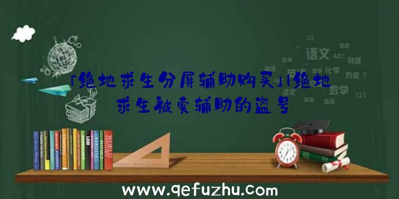 「绝地求生分屏辅助购买」|绝地求生被卖辅助的盗号